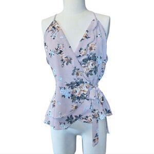 Monteau floral side tie top. Like new size xl. Gorgeous for holidays